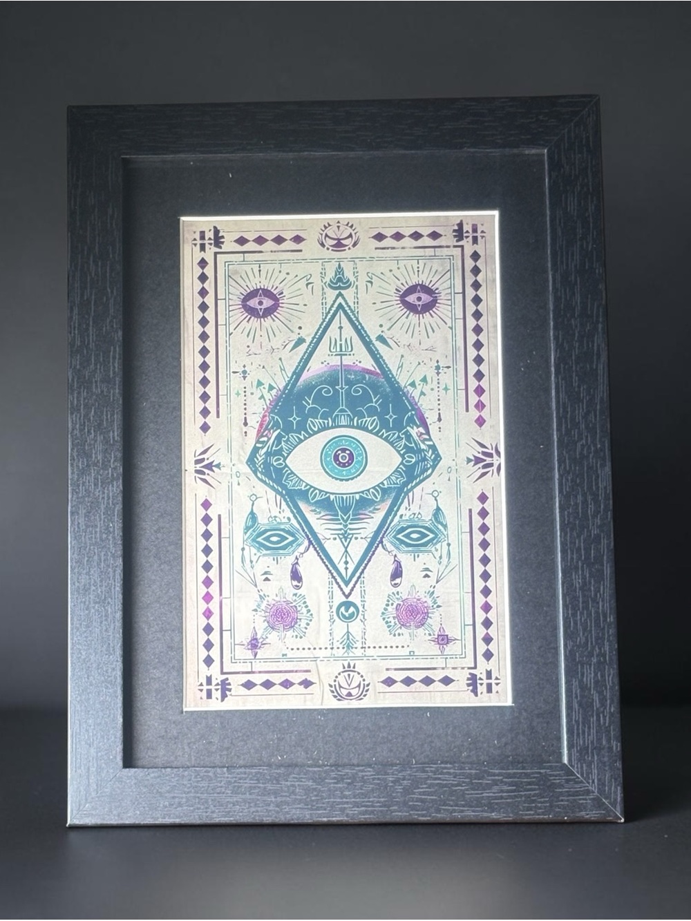👁️ Mystical All-Seeing Eye Framed Art – Brand New!